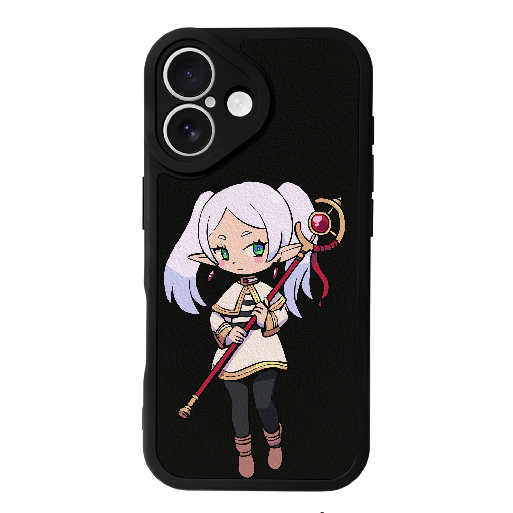 （画像用） 葬送のフリーレン Frieren 【iPhone 16シリーズ対応】シリコンスマホケース（レザー調） 材質：シリコン